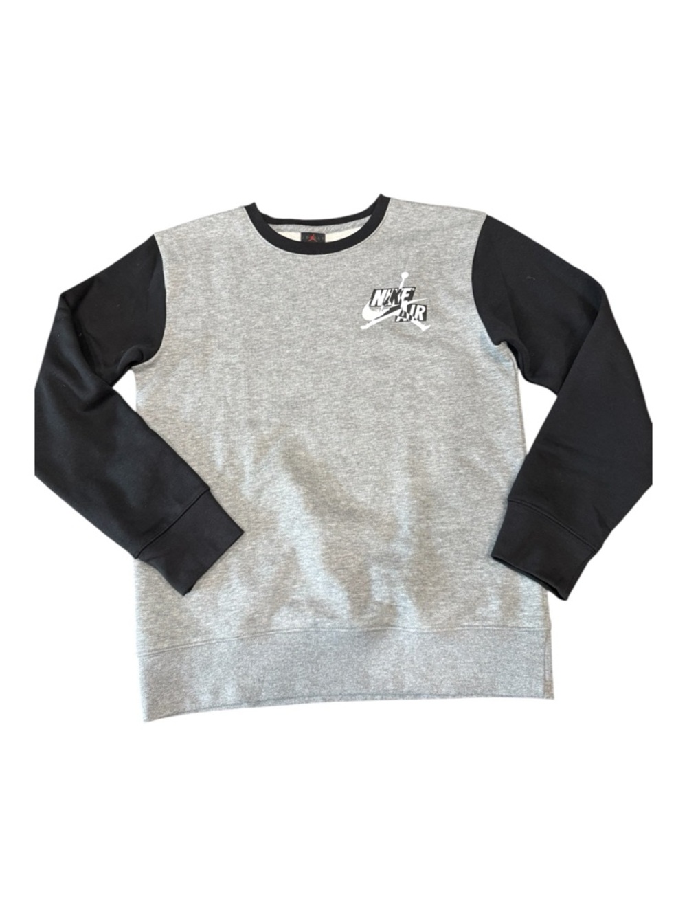 Nike Jordan Jumpman Kids' Grey and Black Crewneck Sweatshirt Large Size 12